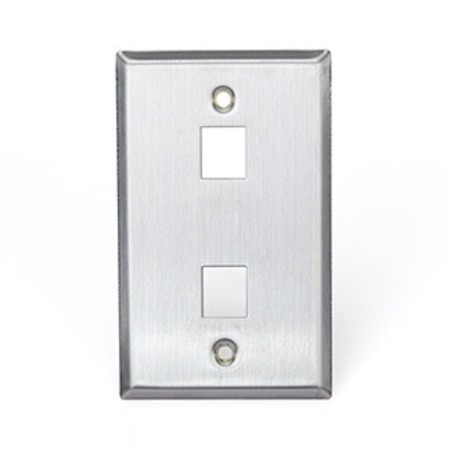 LEVITON Number of Gangs: 1 302 Stainless Steel, Brushed Finish, Silver 43080-1S2